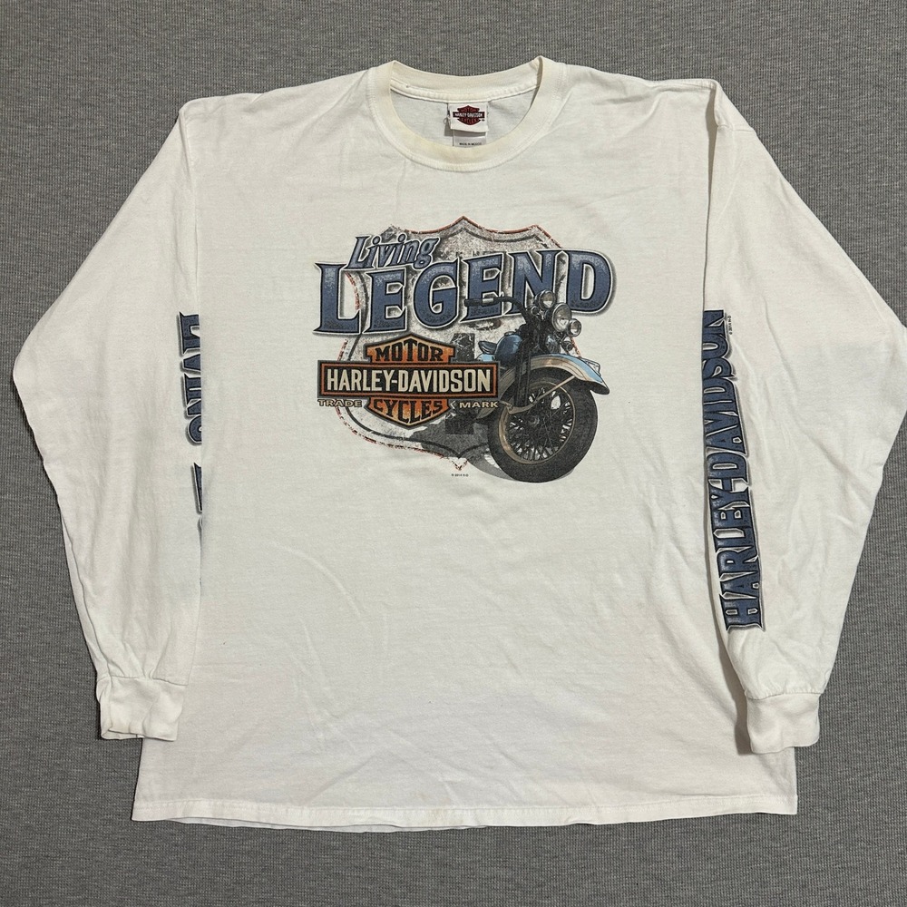 Harley-Davidson Living Legend Long Sleeve Shirt White XXL Republic Stafford TX